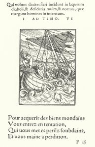 Der Seemann im Sturm von Hans (after) Holbein the Younger