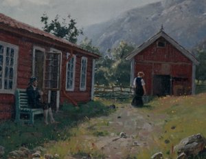 Bauernhof, Westnorwegen von Hans Andreas Dahl