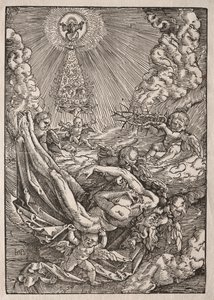 Christus wird von Engeln in den Himmel getragen von Hans Baldung