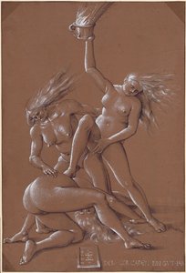 Neujahrsgruß mit drei Hexen, 1514
