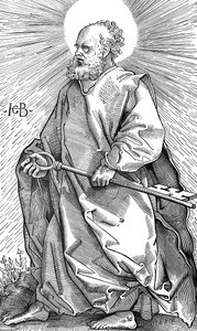 St. Peter mit seinem Symbol eines Schlüssels, ca. 1490-1550