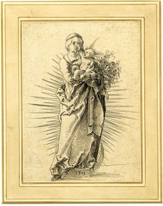 Jungfrau und Kind auf einer Mondsichel von Hans Baldung Grien
