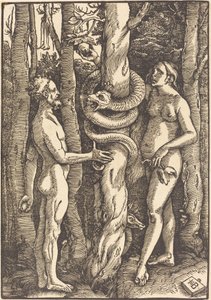 Adam und Eva mit Schlange von Hans Baldung Grien
