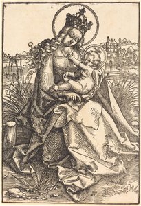 Madonna und Kind auf der grünen Wiese von Hans Baldung Grien