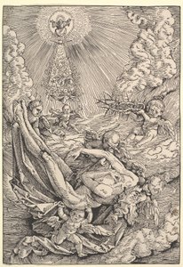 Der Leib Christi wird von Engeln in den Himmel getragen, 1516 von Hans Baldung Grien