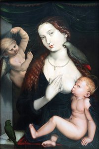 Die Madonna mit den Papageien von Hans Baldung Grien