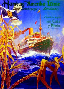 Plakat für die Hamburg-Amerika-Linie von Hans Bohrdt