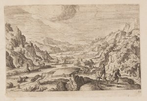 Tafel 20, aus Landschaften mit Szenen aus dem Alten und Neuen Testament und Ovids Metamorphosen von Hans Bol