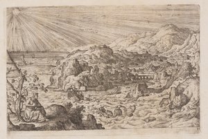 Tafel 30, aus Landschaften mit Szenen aus dem Alten und Neuen Testament und Ovids Metamorphosen