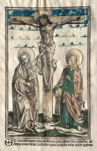 Christus am Kreuz zwischen Maria und Johannes von Hans Burgkmair