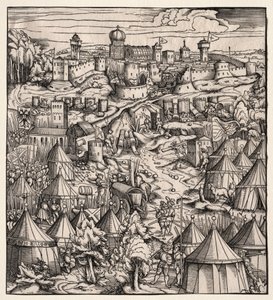 Der Weisskunig: Die Belagerung von Padua von Hans Burgkmair