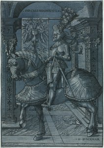 Reiterporträt des Kaisers Maximilian, 1508 von Hans Burgkmair