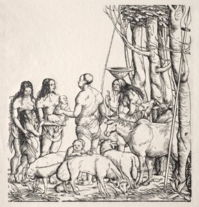 Hottentotten mit Herde von Hans Burgkmair