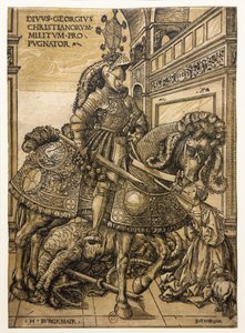 Heiliger Georg und der Drache von Hans Burgkmair