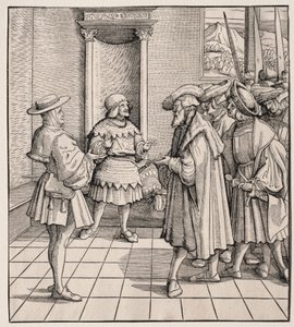 Der schlechte Rat eines kleinen Mannes an einen anderen von Hans Burgkmair