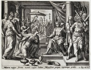 Salomo empfängt die Königin von Saba (Geschichte von Salomo)