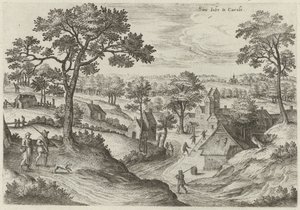 Blick auf die Kirche von St. Job und das Schloss von Carloo von Hans Collaert (I)