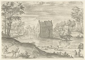 Ansicht von Schloss Coensborg in Laken von Hans Collaert (I)