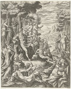 Johannes der Täufer predigt zur Menge von Hans Collaert (I)