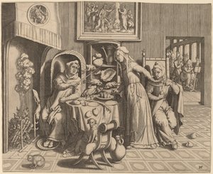 Die verliebte Nonne zwischen dem Abt und dem Mönch