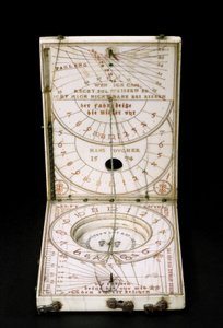 Tablet-Kompass-Sonnenuhr, Nürnberg, 1574 von Hans Ducher
