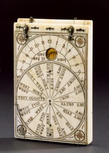 Tablet-Kompass-Sonnenuhr, Nürnberg, 1574 von Hans Ducher