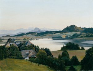 Kärntner Landschaft (Kraiger-See mit Ulrichsberg) von Hans Frank