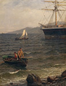 Norwegischer Hafen von Hans Gude