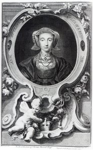 Anna von Kleve, graviert von Jacobus Houbraken, 1740 von Hans Holbein der Jüngere