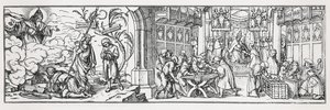 Antikatholische Karikatur, die die Korruption des Papstes anprangert von Hans Holbein der Jüngere