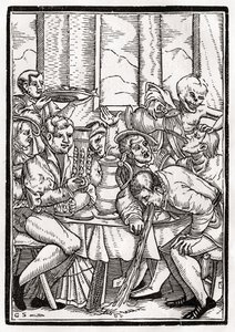 Der Tod holt den Trunkenbold, graviert von Georg Scharffenberg, aus 