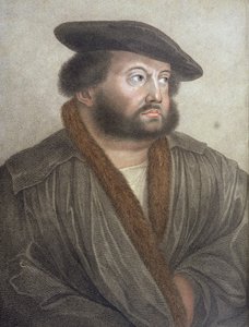 Porträt von Hans Holbein, graviert von Francesco Bartolozzi