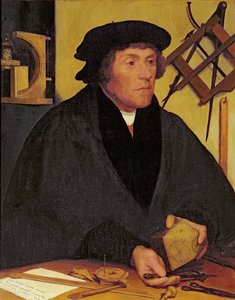 Porträt von Nicholas Kratzer, Fellow des Corpus Christi College und späterer Astronom Royal von König Heinrich VIII, Kopie des Originals von 1528 im Louvre