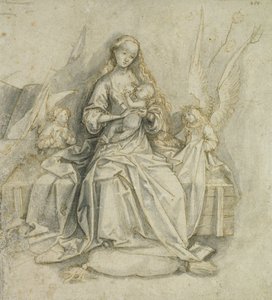 Madonna mit Kind (Feder und braune Tinte mit Bleistift auf Papier) von Hans Holbein the Elder