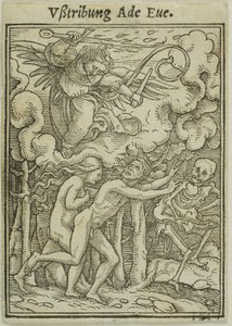Adam und Eva aus dem Paradies vertrieben