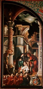 Altarbild Oberried: Die Anbetung der Hirten von Hans Holbein der Jüngere