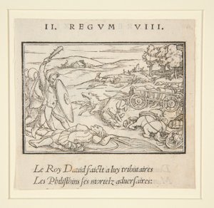 David unterwirft seine Feinde (recto); David und Uria (verso) von Hans Holbein der Jüngere
