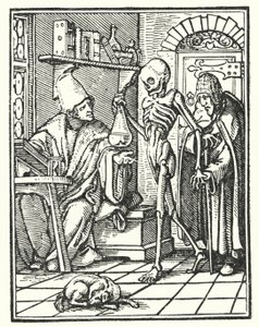 Der Tod und der Arzt von Hans Holbein der Jüngere