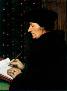 Desiderus Erasmus, niederländischer Humanist und Gelehrter, 1523 von Hans Holbein der Jüngere