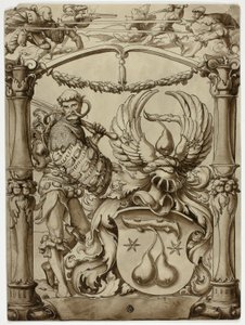 Entwurf für Schweizer Wappen von Hans Holbein the Younger