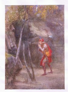 Nein! Wer ist hier? Wenn irgendetwas höflich ist, sprich (Cymbeline), aus The Complete Works of Shakespeare veröffentlicht von George Harrap & Co Ltd, 1920er Jahre von Hans Holbein der Jüngere