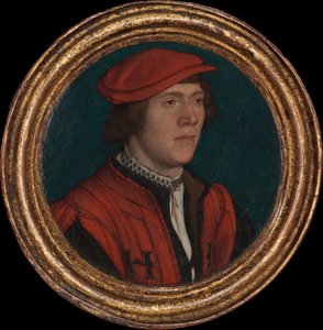 Porträt eines Mannes mit roter Mütze, 1532-35 von Hans Holbein der Jüngere