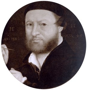 Selbstporträt im Alter von 45 Jahren von Hans Holbein der Jüngere