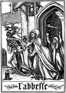Die Äbtissin besucht vom Tod, 1538