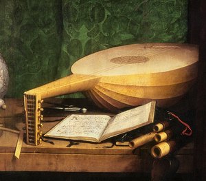 Die Botschafter, 1533 (Detail) von Hans Holbein der Jüngere