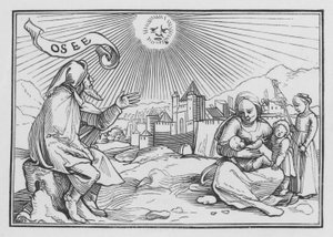 Die Prophezeiung Hoseas, Hosea I, 1 von Hans Holbein der Jüngere