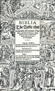 Titelseite der Coverdale-Bibel, 1535 von Hans Holbein der Jüngere