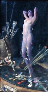 Im Atelier: Vision des Künstlers von Hans Holtzbecher