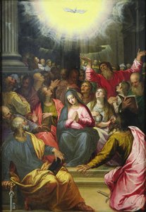 Die Herabkunft des Heiligen Geistes, 1594-95 von Hans I or Johann Rottenhammer