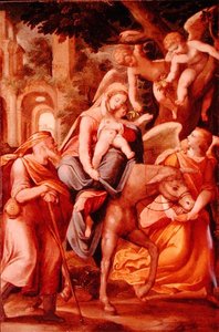Die Flucht nach Ägypten von Hans I or Johann Rottenhammer